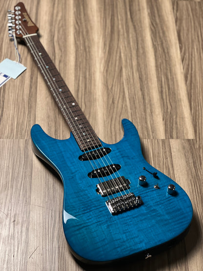 Ibanez MMN1-TAB Martin Miller Signature w/Case in Transparent Aqua Blue F2413876