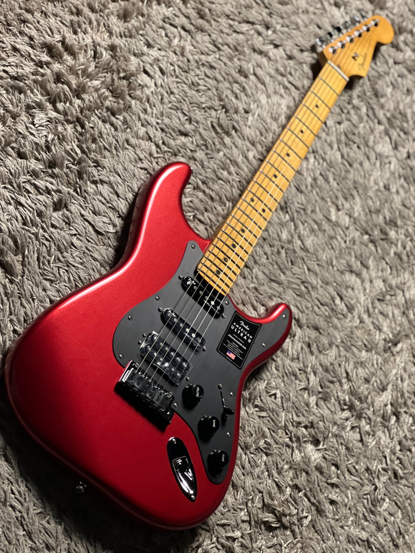 Fender American Ultra II Stratocaster HSS with Maple FB in Sinister Red US240038929