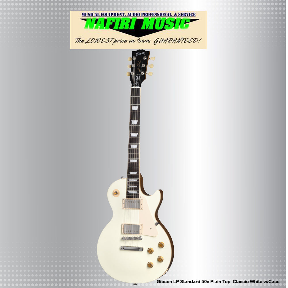 Gibson LP Standard 50s Plain Top in Classic White with Case