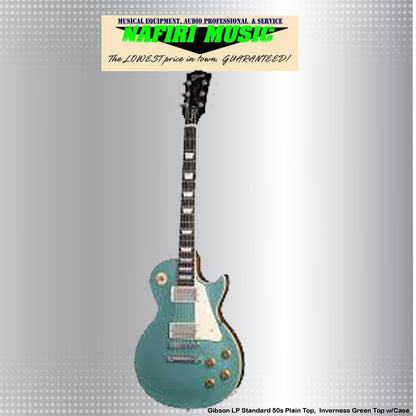 Gibson LP Standard 50s Plain Top in Inverness Green with Case 229830035