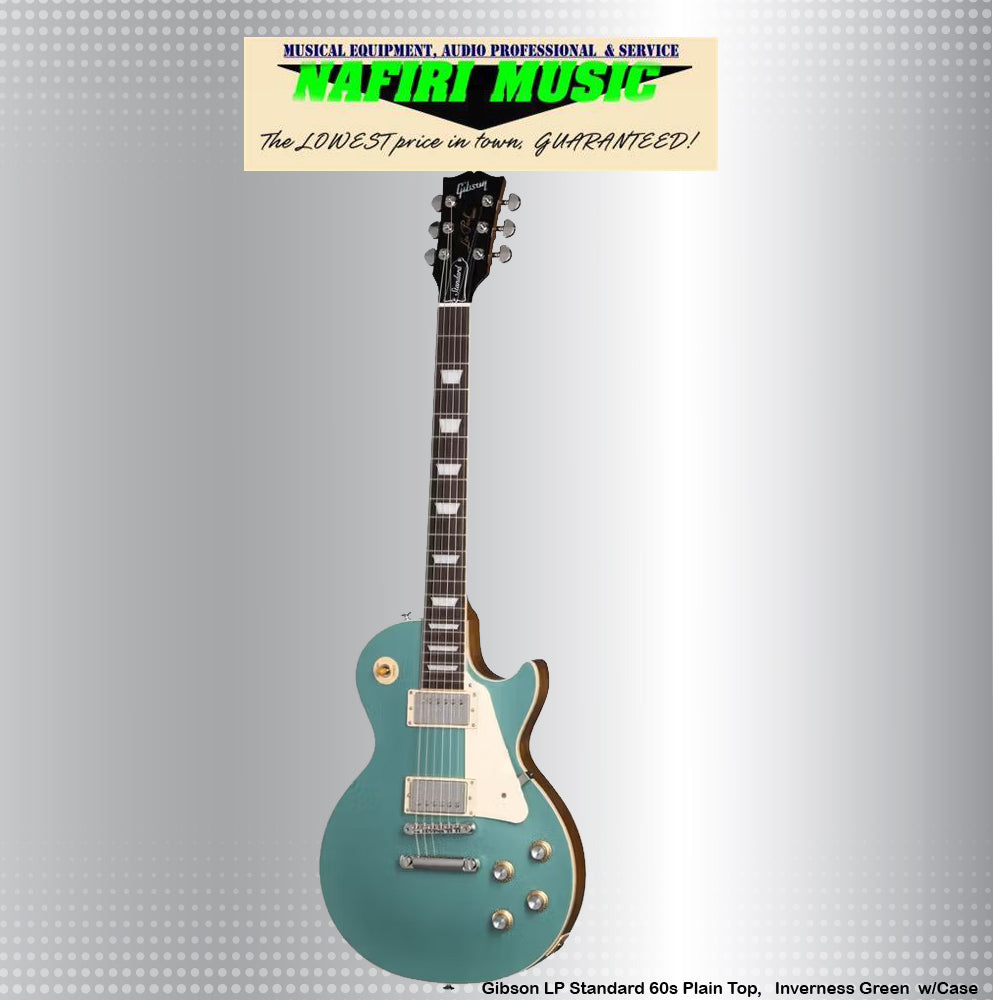 Gibson LP Standard 60s Plain Top in Inverness Green with Case