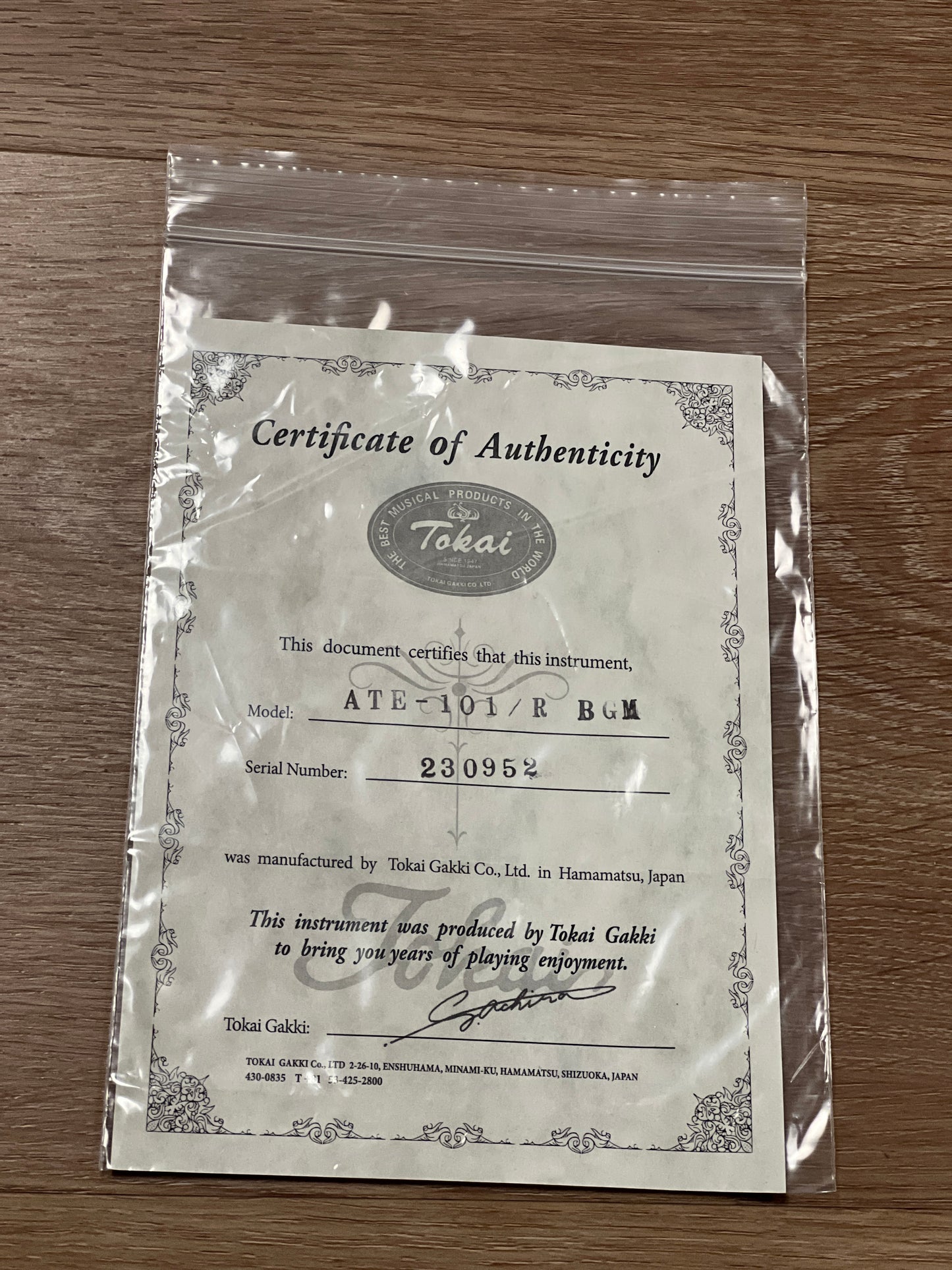 Tokai Japan ATE-101/R Breezysound Japan in Burgundy Mist Metallic 230952