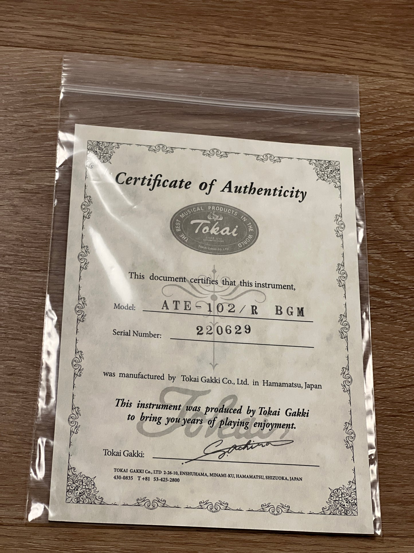 Tokai Japan ATE-101/R Breezysound in Burgundy Mist Metallic 220629