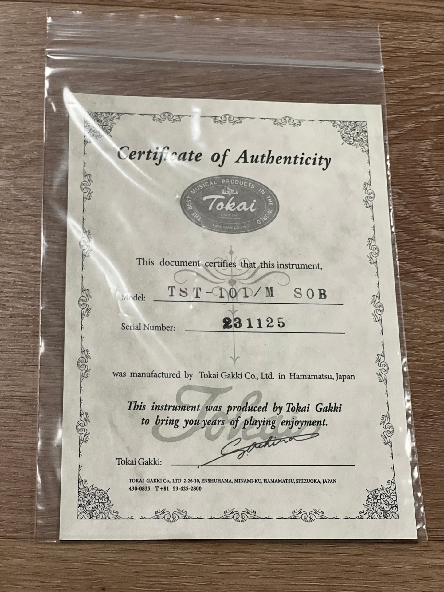 Tokai Japan Goldstar Sound TST-101/M in Sonic Blue 231125