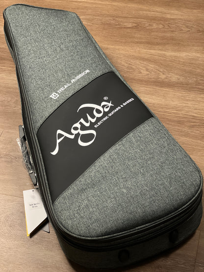 Aguda Musicboy with Premium Glossy Roasted Flame Maple Neck in in Seafoam Green 1