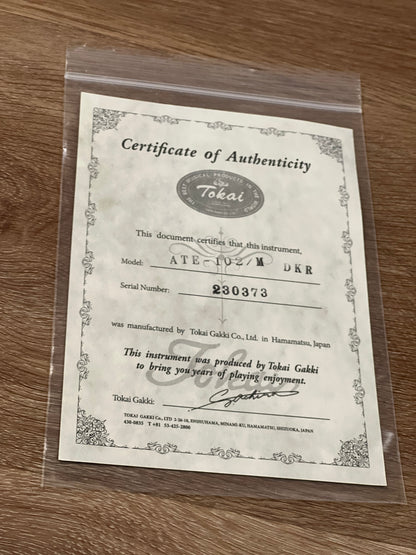 Tokai Japan ATE-102/M Breezysound Japan in Dakota Red 230373