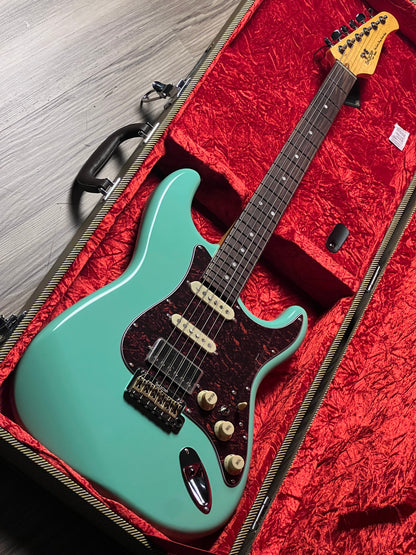 SQOE SEST1000 HSS Custom Shop Series in Seafoam Green Limited Edition with Hardshell Case