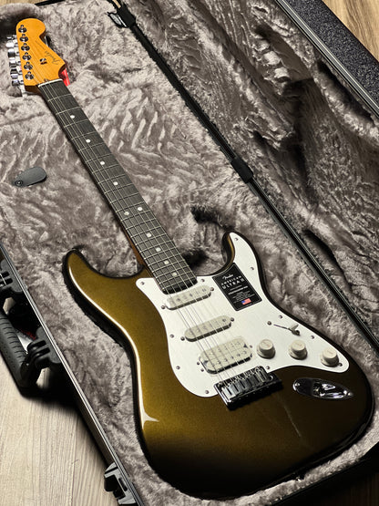 Fender American Ultra II Stratocaster HSS with Ebony FB in Texas Tea US240036723