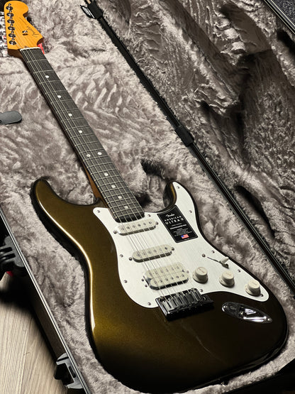 Fender American Ultra II Stratocaster HSS with Ebony FB in Texas Tea US240036723