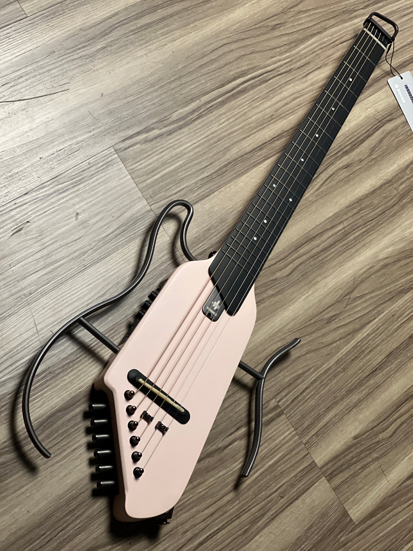 Donner HUSH-I Silent Guitar In Pink w/Bag