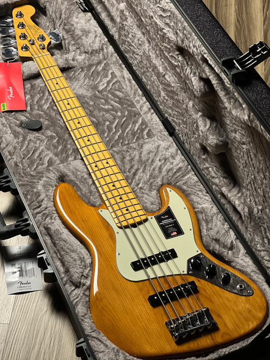 Fender American Professional II 5-String Jazz Bass with Maple FB in Roasted Pine US23086867