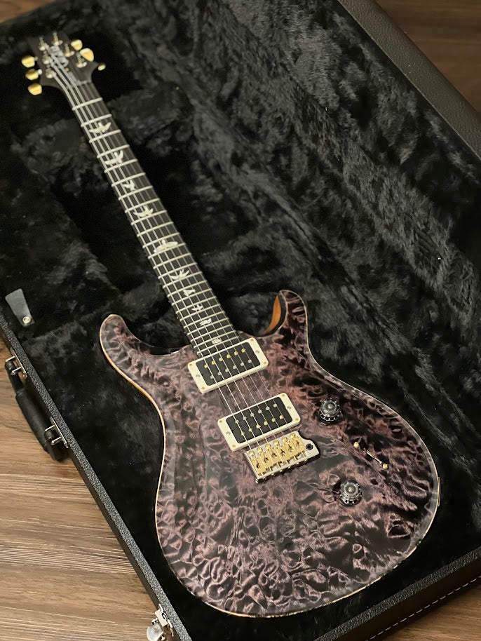 PRS Custom 24 10 Top Quilt with Ebony FB in Purple Iris