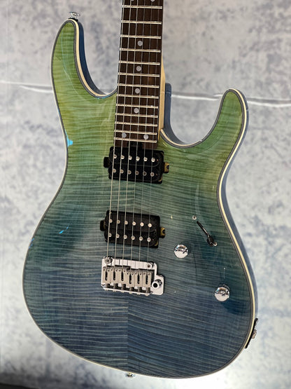 Soloking SM-24 HH Shredmaster with Rosewood FB in Trans Blue Fade