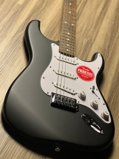 Squier Debut Series Stratocaster Electric Guitar Laurel FB In Black