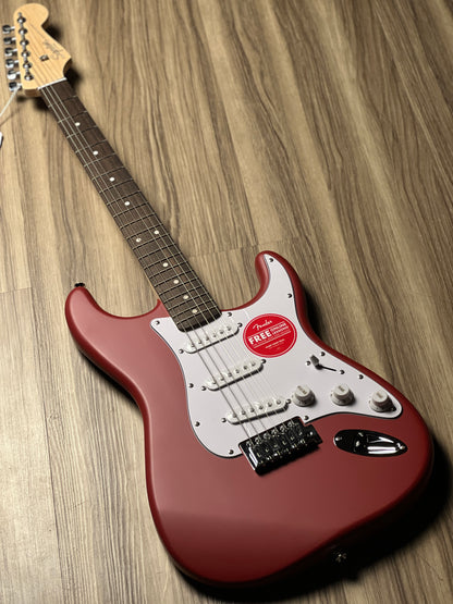 Squier Debut Series Stratocaster Electric Guitar Laurel FB In Dakota Red