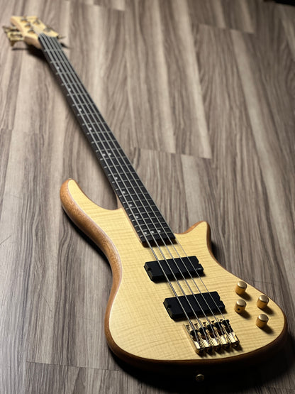 Schecter Stiletto Custom-5 Electric Bass in Natural Satin