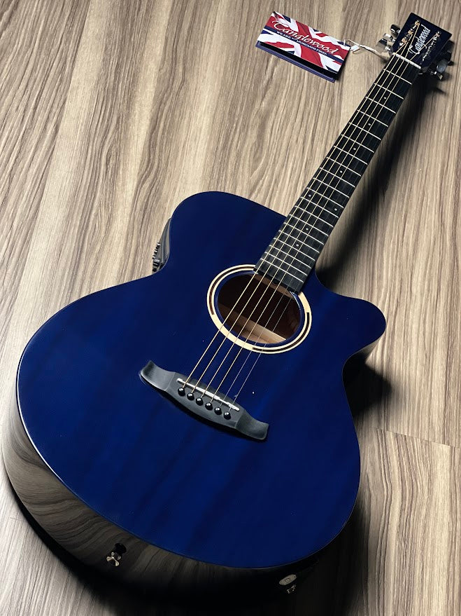 Tanglewood DBT SFCE TB G Super Folk Cutaway in Thru Blue Gloss Finish