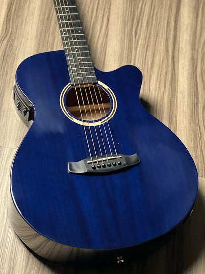 Tanglewood DBT SFCE TB G Super Folk Cutaway in Thru Blue Gloss Finish