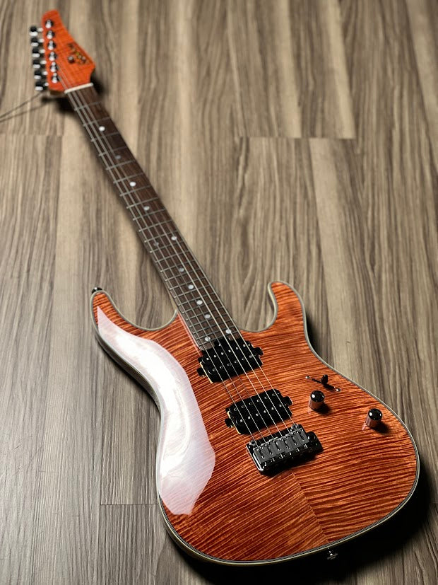 Soloking SM-24 HH Shredmaster with Rosewood FB in Trans Salmon Pink