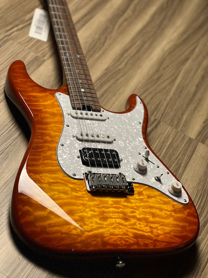 Soloking MS-1 Classic MKII in Aged Honeyburst with 5A Quilt Top Nafiri Special Run