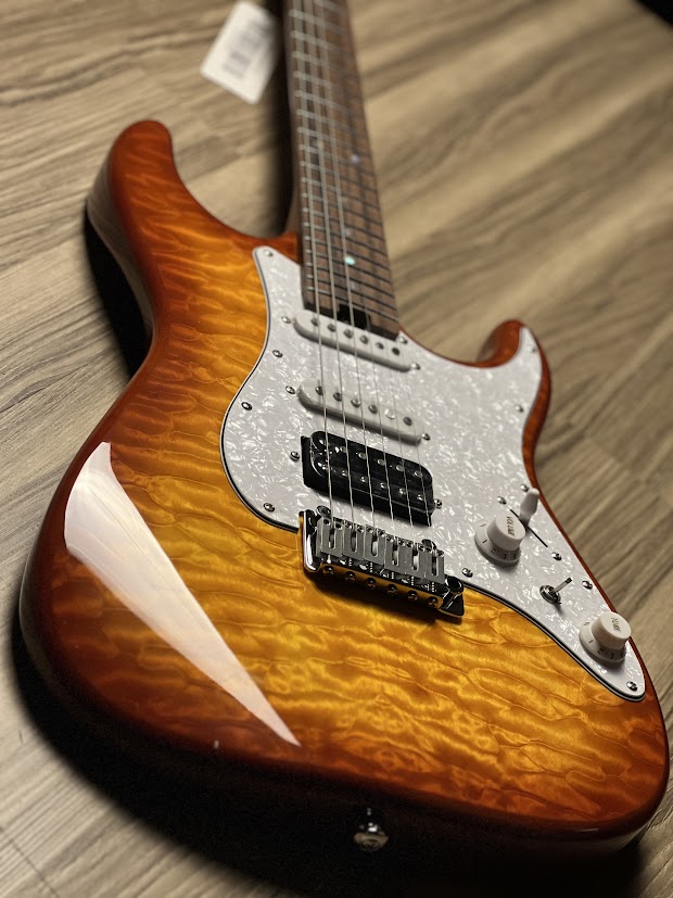 Soloking MS-1 Classic MKII in Aged Honeyburst with 5A Quilt Top Nafiri Special Run