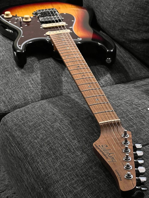 Soloking MS-1 Classic Ash FMN in 3 Color Sunburst with Roasted Flame Maple Neck Nafiri Special Run