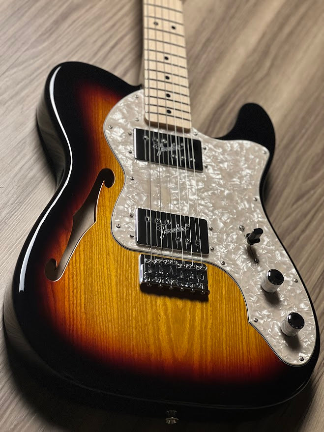 Fender Japan MIJ FSR Collection Traditional 70s Telecaster Thinline with  Maple FB in 3-Tone Sunburst