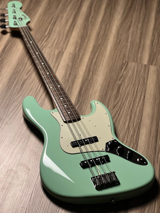 Fender Japan MIJ FSR Collection Traditional 60s Jazz Bass with Rosewood FB in Surf Green