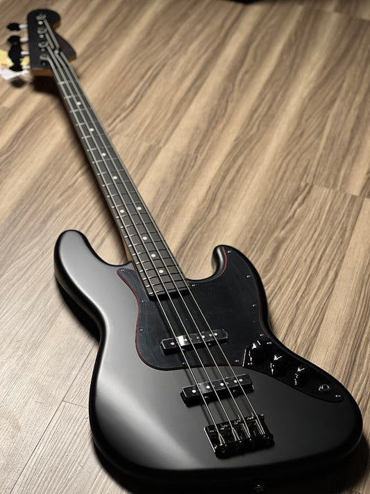 Fender Japan Ltd Ed Hybrid II Jazz Bass Guitar, Noir, RW FB, Black