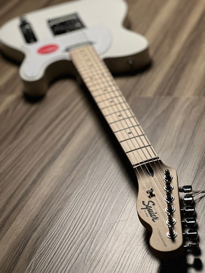 Squier FSR Sonic Telecaster Electric Guitar w/White Pickguard with Maple FB in Arctic White