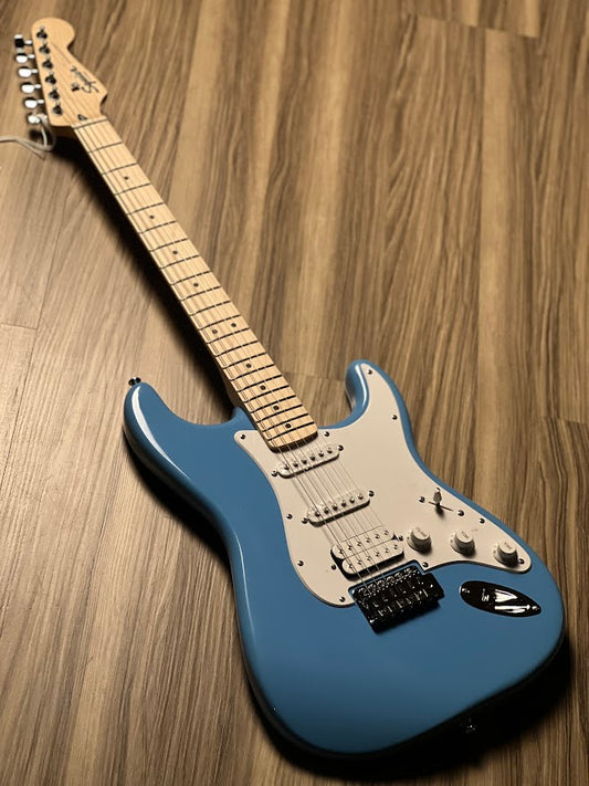 Squier FSR Sonic Stratocaster HSS Electric Guitar w/White Pickguard with Maple FB in California Blue