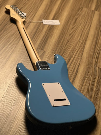 Squier FSR Sonic Stratocaster HSS Electric Guitar w/White Pickguard with Maple FB in California Blue