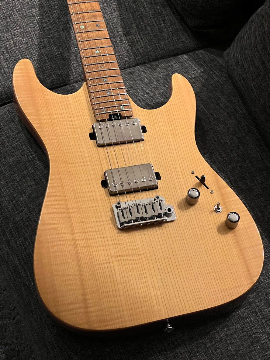 Soloking MS-1 Custom 24 HH Flat Top FMN Roasted Flame Maple Neck in Natural Gloss