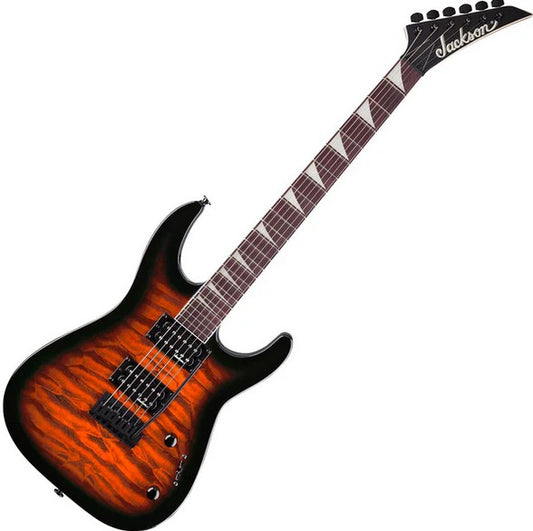 Jackson JS Series Dinky JS20 DKQ 2PT with Amaranth FB in Tobacco Burst