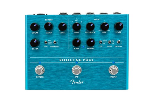 Fender Reflecting Pool Delay and Reverb Guitar Effects Pedal