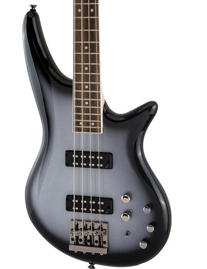 Jackson JS Series Concert Bass JS3 with Amaranth FB in Silverburst