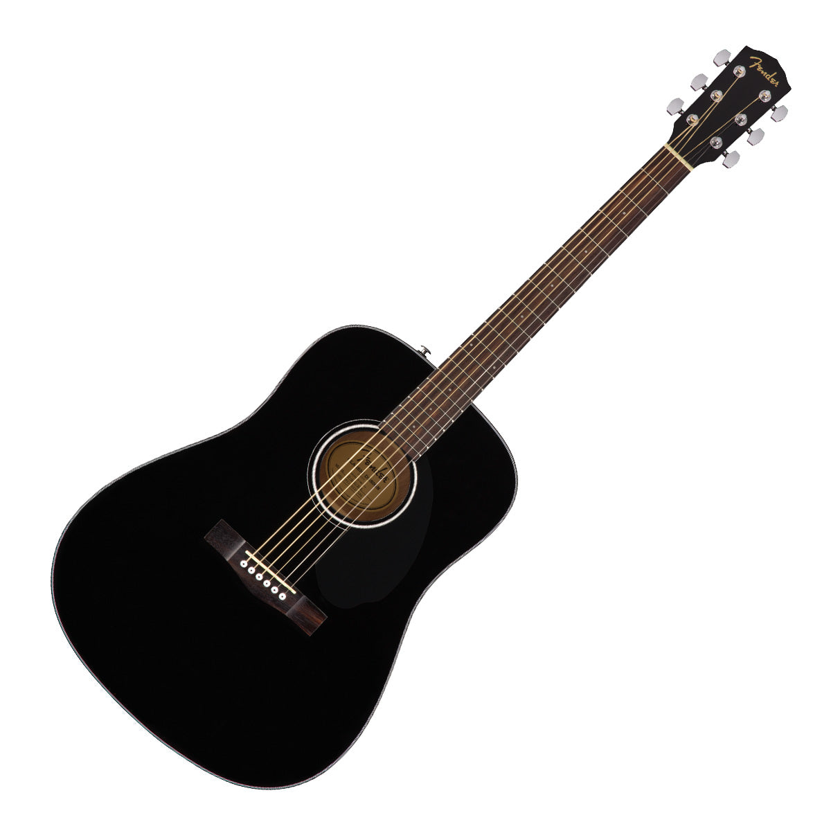 Fender CD60S Solid Top Dreadnought Acoustic Guitar in Black