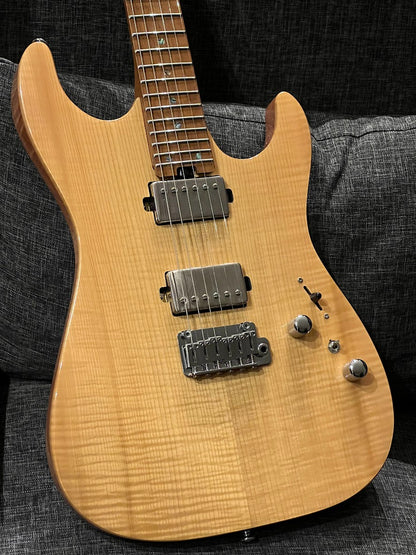 Soloking MS-1 Custom 24 HH Flat Top FMN Roasted Flame Maple Neck in Natural Gloss