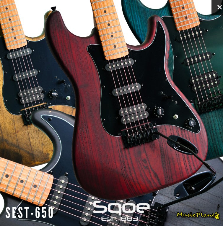 SQOE SEST650 BK HSS Ash Roasted Maple Series in Open Pore Black