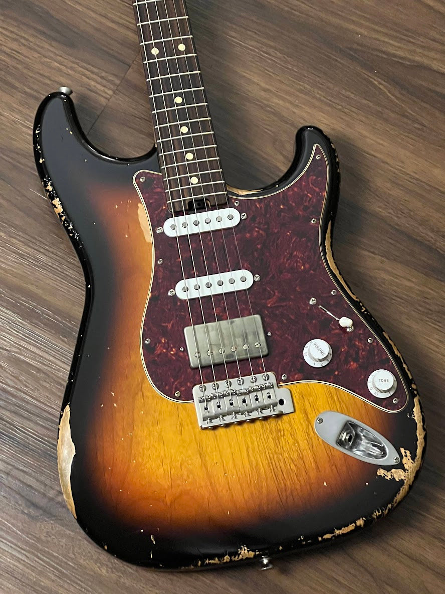 Tsubasa Lucy SSH ALD SB/R in 3 Tone Sunburst Heavy Relic 0332