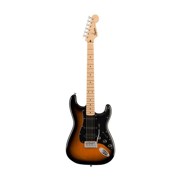 Squier FSR Sonic Stratocaster HSS with Black Pickguard and Maple FB in 2-Color Sunburst