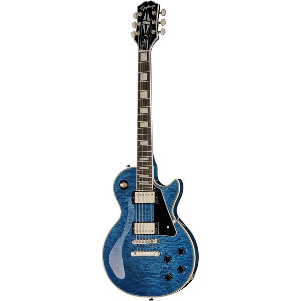 Epiphone Les Paul Custom Quilt in Viper Blue w/Premium GigBag