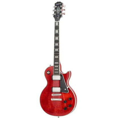 Epiphone Les Paul Custom Figured in Transparent Red w/Premium Gigbag