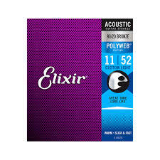 Elixir 80-20 11025 Bronze Acoustic Guitar Strings with POLYWEB