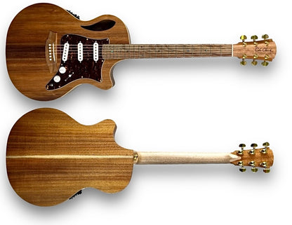 Cole Clark True Hybrid TL2EC-BLBL-SSS Acoustic Electric Guitar in Natural