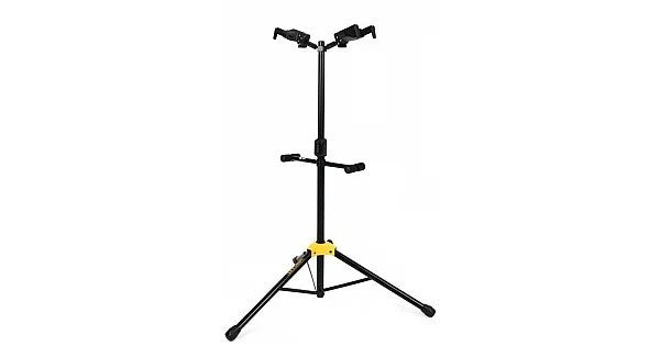 Hercules GS422B Plus Duo Auto Grip System Double with Foldable Backrest Guitar Stand