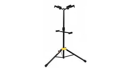 Hercules GS422B Plus Duo Auto Grip System Double with Foldable Backrest Guitar Stand