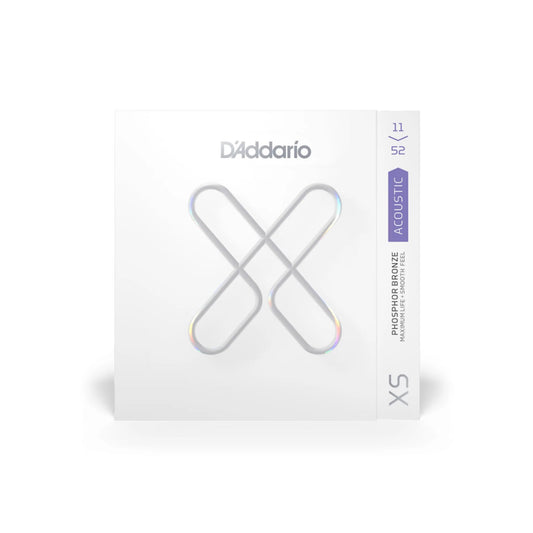 D'Addario XSAPB1152 Phosphor Bronze Acoustic Guitar Strings Custom Light, 11-52