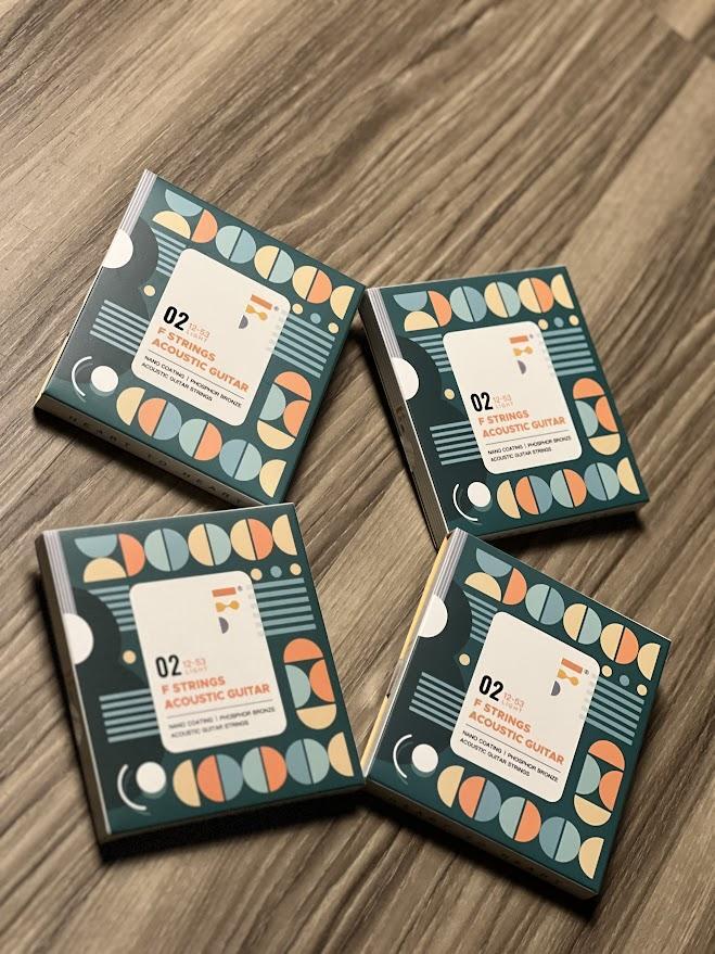 FString Acoustic Guitar 12-53 Nano Coating/Phosphor Bronze Guitar Strings A02