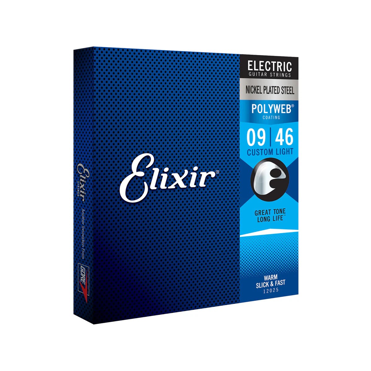 Elixir 12025 Polyweb Custom Light Electric Guitar Strings, (09-46)